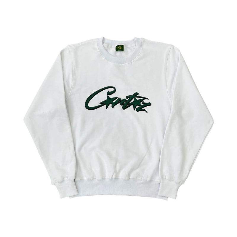Corteiz Tracksuit White and Green Sweatshirt