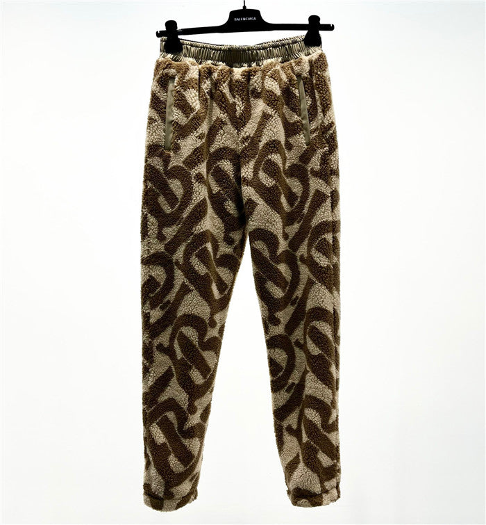 Calça  Buberry Monogram Fleece Jacquard Hooded
