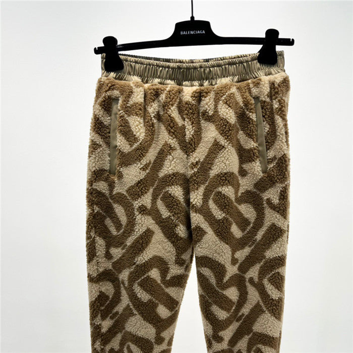 Calça  Buberry Monogram Fleece Jacquard Hooded