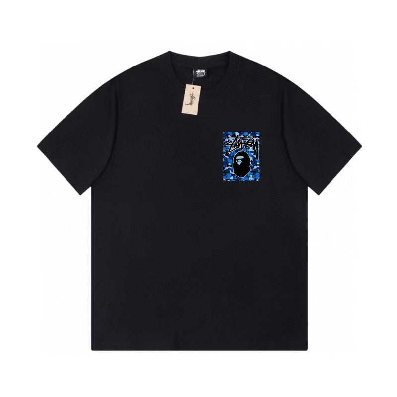 Camiseta Bape Sta x Stussy