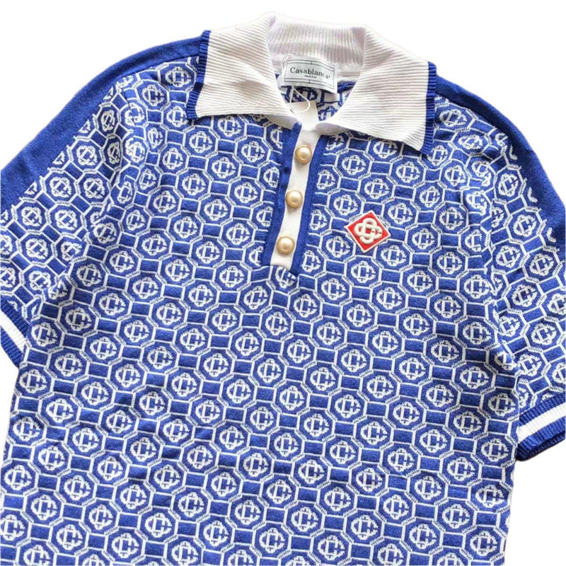 Camisa Polo Jacquard Monogram